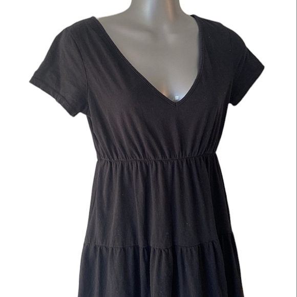 Wild Fable XS Black Short Sleeve Babydoll Mutiple Tiered Dress - Picture 5 of 13
